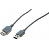 Image de Exertis Connect Câble d'extension USB 2.0, USB mâle A / USB fem. A, 3.0 m, gris Câble USB pour applications standard (3 m, USB 2.0), Câble USB