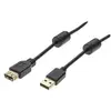 Image de Générique USB 2.0 A/A extension sord + ferrites + gold Black- 1 m (1 m, USB 2.0), Câble USB