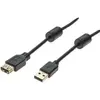 Image de Générique Usb 2.0 a/a extension cord + ferrites + gold black- 3 m (3 m, USB 2.0), Câble USB