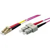 Image de Ekivalan LWL Duplex Patchkabel OM4, 50/125 µm, LC/SC, erikaviolett, 1,0 m (1 m), Câble réseau