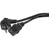 Image de Exertis Connect Câble de raccordement au réseau 16 A, fiche à contact de protection coudée sur prise IEC C19 droite (2 m), Câble d'alimentation, Noir