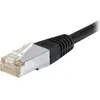Image de Exertis Connect Câble de raccordement F/UTP, CAT.6, étanche, noir, 15,0 m Câble de raccordement étanche avec un (F/UTP, CAT6, 15 m), Câble réseau