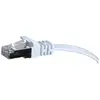 Image de Exertis Connect Câble de raccordement, plat, U/FTP, CAT.6, blanc, 5.0 m Câble de raccordement super plat, par ex. (U/FTP, CAT6, 5 m), Câble réseau