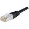 Image de Exertis Connect Câble patch F/UTP, CAT.6a, noir, 10.0 m Pour 10 Gigabit/s, avec protection contre les courbures (S/UTP, CAT6a, 10 m), Câble réseau