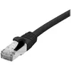 Image de Exertis Connect Câble patch CAT. 6, F/UTP, PoE, sans halogène, noir, 0,3 m Câble patch blindé avec protection à (F/UTP, CAT6, 0.30 m), Câble réseau
