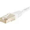 Image de Exertis Connect Câble patch F/UTP, CAT.6, blanc, 1,0 m Câble patch avec protection anti-pli particulièrement étroite (F/UTP, CAT6, 1 m), Câble réseau