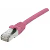Image de Exertis Connect Câble patch S/FTP (PiIMF), Cat 6A (EIA/TIA), rose, 7,5 m Câble patch avec protection anti-plis (S/FTP, CAT6a, 7.50 m), Câble réseau