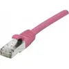 Image de Exertis Connect Câble patch S/FTP (PiIMF), Cat 6A (EIA/TIA), rose, 15,0 m Câble patch avec une protection anti-plis (S/FTP, CAT6a, 15 m), Câble réseau