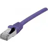 Image de Exertis Connect Câble patch CAT. 6, F/UTP, PoE, sans halogène, violet, 0,5 m Câble patch blindé avec protection de (F/UTP, CAT6, 0.50 m), Câble réseau