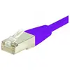 Image de Exertis Connect Câble de raccordement S/FTP, PiMF, CAT.6, violet, 1,0 m Câble de raccordement avec protection (S/FTP, CAT6, 1 m), Câble réseau