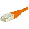 Image de Exertis Connect Câble de raccordement S/FTP, PiMF, CAT.6, orange, 0.5 m Câble de raccordement avec protection (S/FTP, CAT6, 0.50 m), Câble réseau