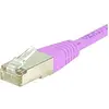 Image de Exertis Connect Câble de raccordement S/FTP, PiMF, CAT.6, rose, 0,5 m Câble de raccordement avec protection contre (S/FTP, CAT6, 0.50 m), Câble réseau