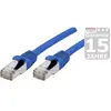 Image de Générique Cat6A RJ45 Patch cable S/FTP TPE ecofriendly snagless blue certified GRS - 1m (U/FTP, CAT6, 1 m), Câble réseau