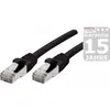 Image de Générique Cat6A RJ45 Patch cable S/FTP TPE ecofriendly snagless black certified GRS - 0.5m (S/FTP, CAT6a, 0.50 m), Câble réseau