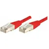 Image de Exertis Connect Câble de raccordement S/FTP, PiMF, CAT.6, rouge, 0.3 m Câble de raccordement avec protection contre (S/FTP, CAT6, 0.30 m), Câble réseau