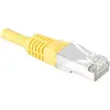 Image de Exertis Connect Câble de raccordement S/FTP, PiMF, CAT.6, jaune, 0.3 m Câble de raccordement avec protection contre (S/FTP, CAT6, 0.30 m), Câble réseau