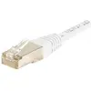Image de Exertis Connect Câble de raccordement S/FTP, PiMF, CAT.6, blanc, 0.5 m Câble de raccordement avec protection contre (S/FTP, CAT6, 0.50 m), Câble réseau
