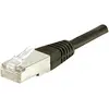 Image de Exertis Connect Câble de raccordement S/FTP, PiMF, CAT.6, noir, 0.7 m Câble de raccordement avec protection contre (S/FTP, CAT6, 0.70 m), Câble réseau