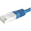 Image de Exertis Connect Câble de raccordement S/FTP, PiMF, CAT.6, bleu, 2,0 m Câble de raccordement avec protection contre (S/FTP, CAT6, 2 m), Câble réseau