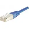 Image de Exertis Connect Câble de raccordement F/UTP, CAT.5e, bleu, 0.15 m Câble de raccordement avec protection contre les (CAT5, 0.15 m), Câble réseau