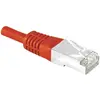 Image de Exertis Connect Câble patch S/FTP (PIMF), CAT.6A EIA/TIA, Class EA, rouge, 3.0 m Câble patch avec coude (S/FTP, CAT6a, 3 m), Câble réseau