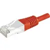Image de Exertis Connect Câble patch S/FTP (PIMF), CAT.6A EIA/TIA, classe EA, rouge, 7,5 m Câble patch avec coude (S/FTP, CAT6a, 7.50 m), Câble réseau