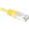 Image de Exertis Connect Câble patch S/FTP (PIMF), CAT.6A EIA/TIA, Class EA, jaune, 25,0 m Câble patch avec un coude (S/FTP, CAT6a, 25 m), Câble réseau