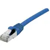 Image de Exertis Connect Câble de raccordement S/FTP (PiIMF), Cat 6A (EIA/TIA), bleu, 0.5 m Câble de raccordement avec (S/FTP, CAT6a, 0.50 m), Câble réseau