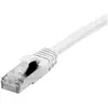 Image de Exertis Connect Câble de raccordement S/FTP (PiIMF), Cat 6A (EIA/TIA), blanc, 0.15 m Câble de raccordement avec (S/FTP, CAT6a, 0.15 m), Câble réseau