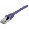 Image de Exertis Connect Câble patch S/FTP (PiIMF), Cat 6A (EIA/TIA), violet, 0,5 m Câble patch avec câble coudé (S/FTP, CAT6a, 0.50 m), Câble réseau