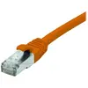 Image de Exertis Connect Câble de raccordement S/FTP (PiIMF), Cat 6A (EIA/TIA), orange, 1,0 m Câble de raccordement avec (S/FTP, CAT6a, 1 m), Câble réseau
