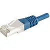 Image de Exertis Connect Câble patch F/UTP, CAT.6a, bleu, 0.3 m Pour 10 Gigabit/s, avec protection contre les courbures (F/UTP, CAT6a, 0.30 m), Câble réseau