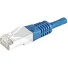 Image de Exertis Connect Câble patch F/UTP, CAT.6a, bleu, 3.0 m Pour 10 Gigabit/s, avec protection extra étroite contre la (F/UTP, CAT6a, 3 m), Câble réseau