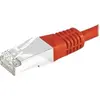 Image de Exertis Connect Câble patch F/UTP, CAT.6a, rouge, 10.0 m Pour 10 Gigabit/s, avec protection extra fine contre la (F/UTP, CAT6a, 10 m), Câble réseau