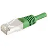 Image de Exertis Connect Câble patch F/UTP, CAT.6a, vert, 3.0 m Pour 10 Gigabit/s, avec protection extra-plate contre la (S/FTP, CAT6a, 3 m), Câble réseau
