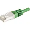 Image de Exertis Connect Câble patch F/UTP, CAT.6a, vert, 25.0 m Pour 10 Gigabit/s, avec protection contre les courbures (F/UTP, CAT6a, 25 m), Câble réseau