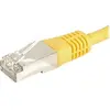 Image de Exertis Connect Câble patch F/UTP, CAT.6a, jaune, 0.5 m Pour 10 Gigabit/s, avec protection extra étroite contre la (F/UTP, CAT6a, 0.50 m), Câble réseau
