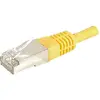 Image de Exertis Connect Câble patch F/UTP, CAT.6a, jaune, 20.0 m Pour 10 Gigabit/s, avec protection contre les courbures (F/UTP, CAT6a, 20 m), Câble réseau