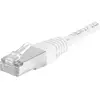 Image de Exertis Connect Câble patch F/UTP, CAT.6a, blanc, 0.5 m Pour 10 Gigabit/s, avec protection contre les courbures (F/UTP, CAT6a, 0.50 m), Câble réseau