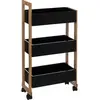 Image de 5Five, Desserte, Trolley, trois boîtes de rangement - Bois / Noir
