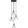 Image de Atmosphera, Suspension, suspension x4 verre alak transparent d18, noir