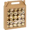 Image de Atmosphera, Décorations de sapin de Noël, Zestaw z otych bombek, ró ne wzory, Ø 6 cm (25x)