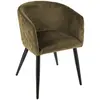 Image de Atmosphera, Chaises, Armchairs Marlo Velvet, khaki, 56x55x76cm