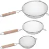Image de 5Five Sieb-Set Secret de Gourmet Holz Edelstahl (3 Stücke), Passoire, Multicolore