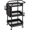 Image de 5Five, Table basse, Trolley, métal - 3 niveaux - Noir (52.80 x 30 x 76 cm)