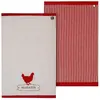 Image de Atmosphera, Torchon, Torchons de cuisine en coton POULETTE, 45 x 70 cm, lot de 2 (70 x 45 cm)