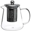 Image de Secret de Gourmet Théière en verre avec infuseur   800 ml   Pichet transparent   Poignée ergonomique, Cafetière, Transparent