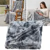 Image de NoName, Couverture, Couverture douillette super douce, aspect fourrure luxueuse, 180 x 220 cm, Gris (180 x 220 cm)