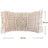 Image de Casativo, Coussin décoratif, Housse de coussin en macramé (30 x 50 cm)