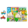 Image de Puzzle en bois Moulin Roty Ville sonore Les Popipop 6 pièces